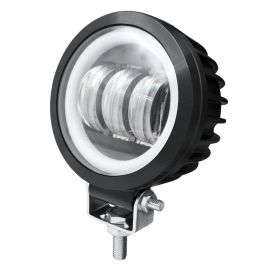 Fog Light With Aperture Angel Eye Motorcycle Spotlight Off-road Vehicle (Option: Blue-Round-1PC)