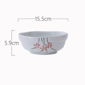 Creative Underglaze Color Tableware Household Dessert Ramen Bowl (Option: Liuying-6.25inch)