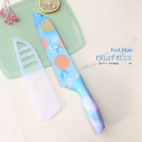 Stainless Steel Printing Chef Knife (Option: Fruit Basket)