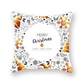 Home Golden Christmas Pillow Cover (Option: 19XMAS423-45x45cm)