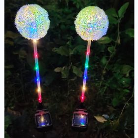 Solar Garden Simulation Dandelion Onion Ball Ground Lamp (Option: Double Pack-Single Head 16LED)