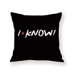 Black English Letter Pillow Cover Text (Option: 21514109-45x45cm)