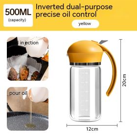 Oil Dispenser Spray And Pour Dual-purpose Oiler (Option: Yellow 500ml)