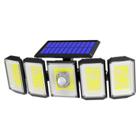 Solar Lamp Outdoor Courtyard Household Wall Human Body Induction (Option: Five one with remote control)