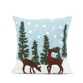 Household Supplies New Christmas Embroidery Pillow Case (Option: 45x45cm Without Pillow Core-Embroidery Christmas 3)