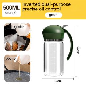 Oil Dispenser Spray And Pour Dual-purpose Oiler (Option: Green 500ml)