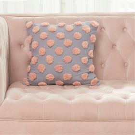 New Nordic Moroccan Tufted Dots Pillow Cover Home (Option: Gray Pink-45x45cm)