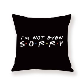 Black English Letter Pillow Cover Text (Option: 21514103-45x45cm)