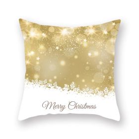 Home Golden Christmas Pillow Cover (Option: 19XMAS413-45x45cm)