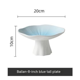 Ceramic Home Snacks High-leg Plate Display Dish (Option: F)