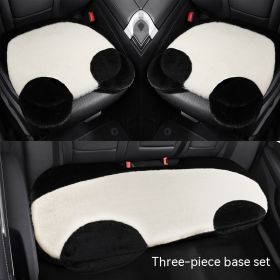 Car Cushion Winter Plush Single Three-piece Seat Goddess (Option: Three Piece Set)