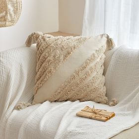 Plush Tassels And Quiet Bohemian Style Pillowcases (Option: Diagonal-Excluding Core)