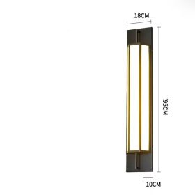 Aterproof Villa Gate Pillar Courtyard Garden Outdoor Rainproof Wall Lamp (Option: Warm Light Large Size)