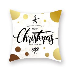 Home Golden Christmas Pillow Cover (Option: 19XMAS412-45x45cm)