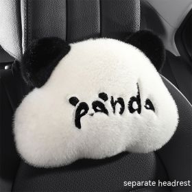 Car Cushion Winter Plush Single Three-piece Seat Goddess (Option: Headrest 1 Piece)