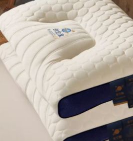 Natural Memory Cervical Protection And Sleep Aid Latex Pillow (Option: Upgrade DuPont Blue-A pair of high pillows)