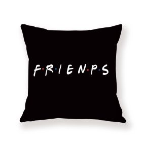 Black English Letter Pillow Cover Text (Option: 21514106-45x45cm)