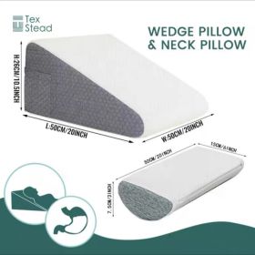 Triangle Sponge Leaning Cushion Bedside Cushion Waist Support Half Lying Half Lying Slope Pillow (Option: Triangle Small Round Pillow-50X50X26CM)