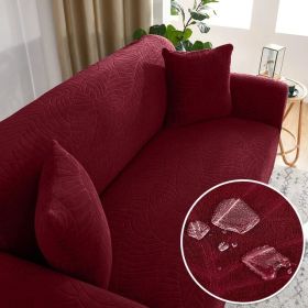 Sofa Cover Elastic All-inclusive Single Double Slipcover Dust Lazy Slipcover (Option: Wine Red-2seats145 185cm)