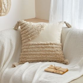 Plush Tassels And Quiet Bohemian Style Pillowcases (Option: Semicircle-High Elastic Core)